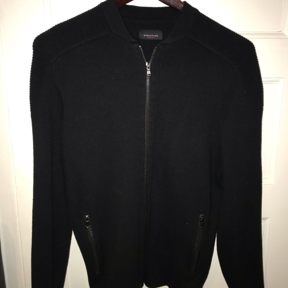 Black Men’s Sweater Jacket